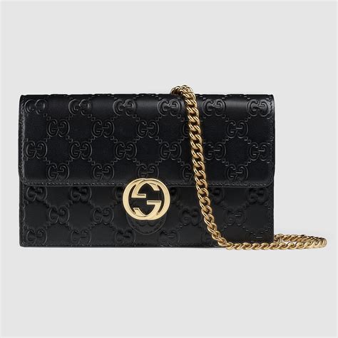 gucci signature chain wallet|gucci signature money clip wallet.